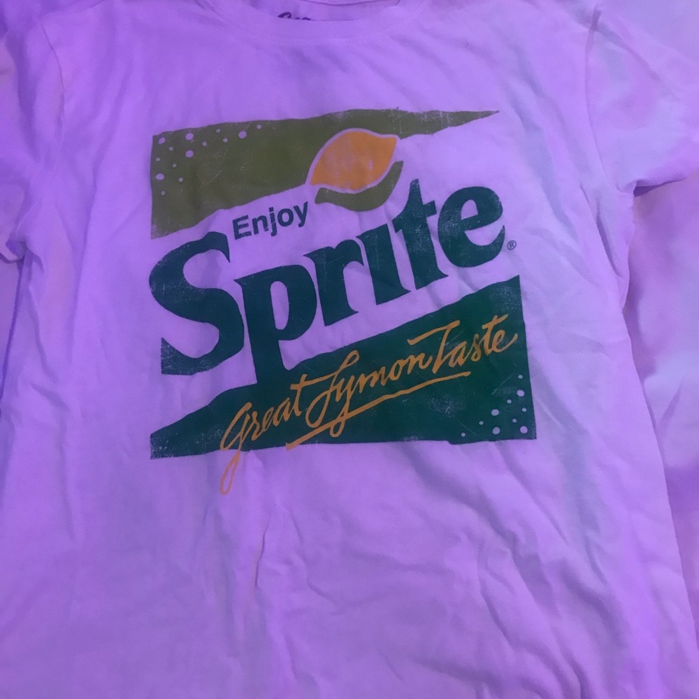 white sprite tee shirt for kids